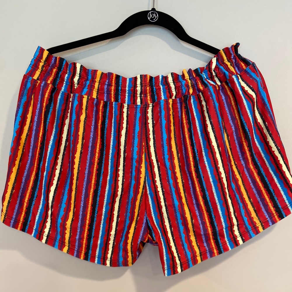 Bright Festive Striped Shorts - Picture 2 of 2